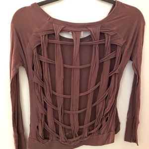 Chaser garnet t shirt with cut out back